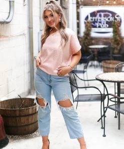 Entro Women's Clothing Blush Pink Leopard Silk One Shoulder Top