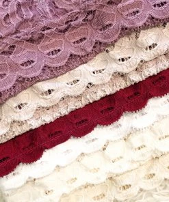 Anemone Corp Women's Clothing Flower To The People Scalloped Lace Bralette - Burgundy