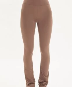 Love Tree Brown High Waisted Seamless Flare Leggings