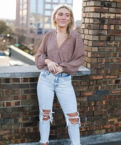 Euina Playing For Keeps Distressed Girlfriend Jeans - Light Wash