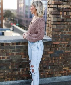 Euina Playing For Keeps Distressed Girlfriend Jeans - Light Wash