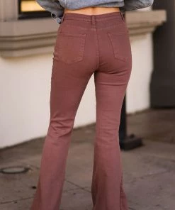 Saints & Hearts Brown Super Flare Denim Jeans