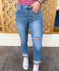Denim Lounge Caitlyn High Waisted Girlfriend Jeans