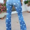 Cello Star Print Super Flare Jeans - Medium Wash Women's Clothing 2 Cello Star Print Super Flare Jeans - Medium Wash Women's Clothing