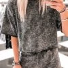 Le Lis Charcoal Acid Wash Rhinestone Two Piece Set *RESTOCK* Women's Clothing 1 Le Lis Charcoal Acid Wash Rhinestone Two Piece Set *RESTOCK* Women's Clothing