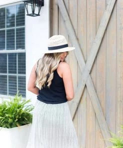 Hem & Thread Cheveron Pattern Faux Wrap Maxi Skirt