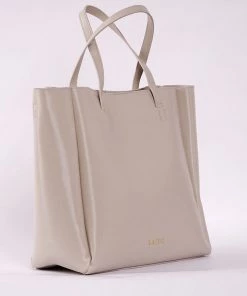 LA Trading Co Cream Cha Cha Snake Vegan Shoulder Strap Tote Bag New Arrivals