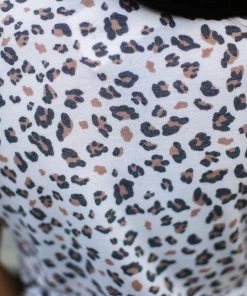 Le Lis Cream Leopard Front Tie Two Piece Lounge Set