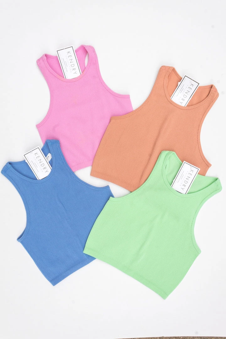 Love Tree Women's Clothing Cropped High Neck Seamless Tank 3 Love Tree Women's Clothing Cropped High Neck Seamless Tank