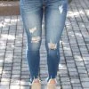 Judy Blue Destroyed Hem Skinny Jeans - Dark Wash - RESTOCK 2 Judy Blue Destroyed Hem Skinny Jeans - Dark Wash - RESTOCK