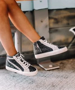 Vintage Havana Playsuits Dormy VH Black Glitter High Top Sneaker