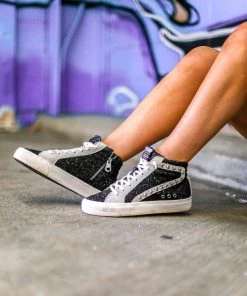 Vintage Havana Playsuits Dormy VH Black Glitter High Top Sneaker