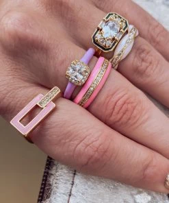 OMG Blings Playsuits Enamel Adjustable Rings