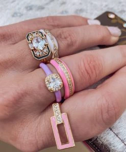 OMG Blings Playsuits Enamel Adjustable Rings