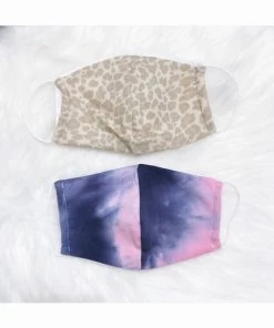 White Birch Taupe Leopard Face Mask **RESTOCK**