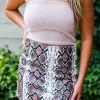 She & Sky Fuzzy Blush Pink Tube Top Women's Clothing