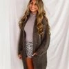 Crescent Outerwear Fuzzy Charcoal Knit Cardigan