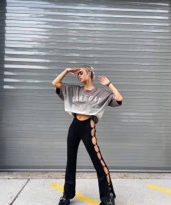 Vintage Distressed Women's Clothing Game Day Babe Rhinestone Graphic Tee