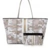 Beauty Stash Gold Camo Stripe Neoprene Tote Bag