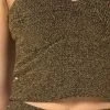 HYFVE Gold Glitter Tube Top