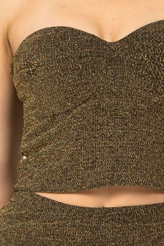 HYFVE Gold Glitter Tube Top 3 HYFVE Gold Glitter Tube Top