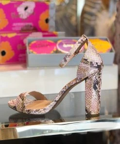 Soda Women's Clothing Gold Snakeskin Block Heeled Sandal 8 Soda Women's Clothing Gold Snakeskin Block Heeled Sandal