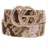 Art Box 1/14" Gold Snakeskin GG Belt Women's Clothing