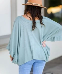 Peach Love California Blush V-Neck Quater Sleeve Pullover