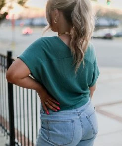 HYFVE Green Waffle Knit Front Tie Top 9 HYFVE Green Waffle Knit Front Tie Top