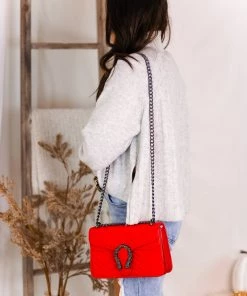 Glam Heather Grey Ribbed Knit Sweater