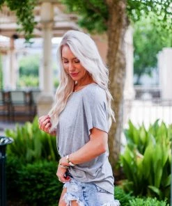 Vocal Grey Rhinestone Casual Tee Women's Clothing 13 Vocal Grey Rhinestone Casual Tee Women's Clothing