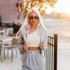 HYFVE Heather Grey Drawstring Mini Skirt