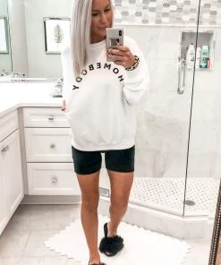 Weekndr Women's Clothing Homebody White Pullover