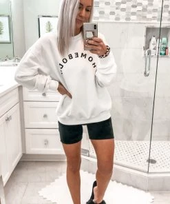 Weekndr Women's Clothing Homebody White Pullover