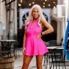 Do + Be Hot Pink Halter Neck Romper
