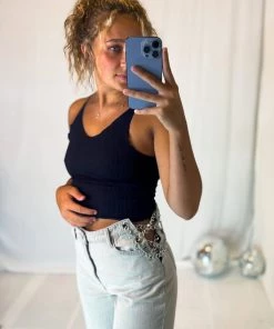 Blu Blush Grey High Waisted Chain Detail Jeans 9 Blu Blush Grey High Waisted Chain Detail Jeans