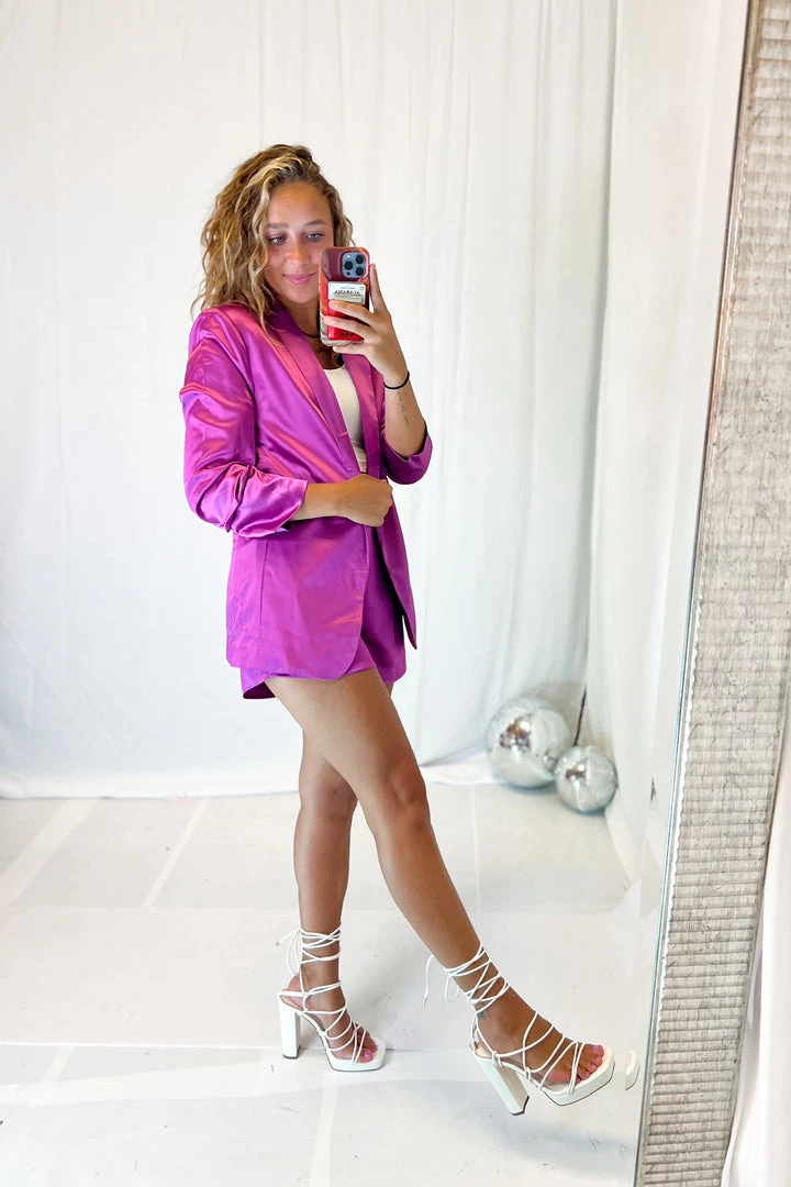 Eesome French Rose Satin Shorts 5 Eesome French Rose Satin Shorts