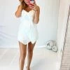 One And Only Collective White Strapless Envelope Romper Women's Clothing