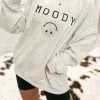 Vintage Distressed Women's Clothing Moody Grey Crewneck Sweatshirt
