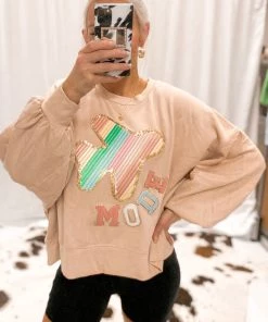 Women's Clothing Judith March Airplane Mode Patch Crewneck