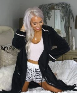 Be Wicked Hooded Plush Bath Robe - 2 Colors 16 Be Wicked Hooded Plush Bath Robe - 2 Colors