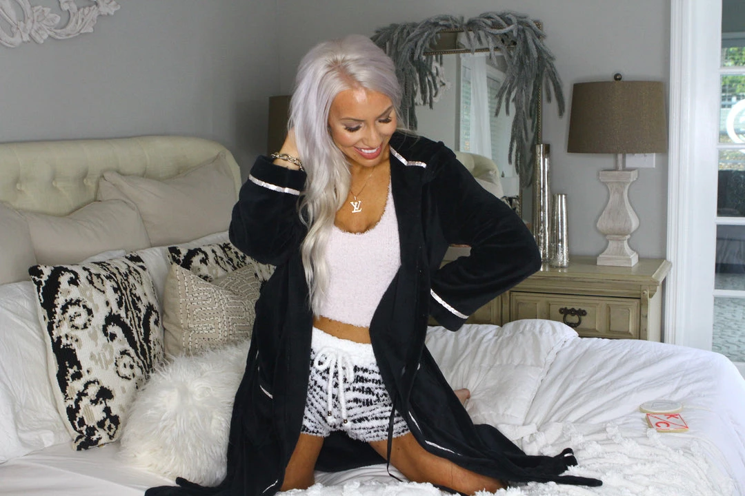 Be Wicked Hooded Plush Bath Robe - 2 Colors 8 Be Wicked Hooded Plush Bath Robe - 2 Colors