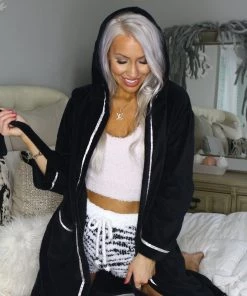 Be Wicked Hooded Plush Bath Robe - 2 Colors 15 Be Wicked Hooded Plush Bath Robe - 2 Colors