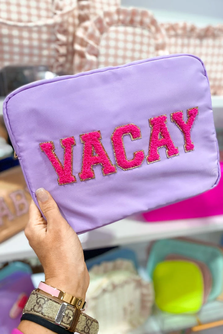 The Sandy Pearls Lavender VACAY Patch Jumbo Nylon Bag New Arrivals 4 The Sandy Pearls Lavender VACAY Patch Jumbo Nylon Bag New Arrivals
