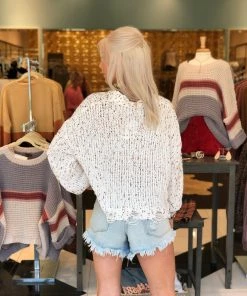 Women's Clothing Distressed Confetti POL Sweater