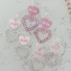 Golden Stella Glitter Heart Bride Earrings 2 Golden Stella Glitter Heart Bride Earrings