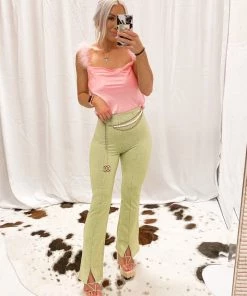 Le Lis Pink Feather Trim Cowl Neck Tank Women's Clothing