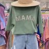 Dash Forward Olive Rhinestone MAMA Tee 1 Dash Forward Olive Rhinestone MAMA Tee