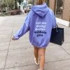 Vintage Distressed Purple Better Without You Hoodie