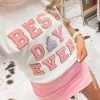 Dash Forward Women's Clothing Best Day Ever Chenille Patch Graphic Tee
